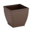 VASO CACHEPO RATTAN GG QUAD. COR COFFEE UN. INJEPLASTEC
