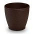 VASO RATTAN MINI 1,8L REDONDO PRETO UN.