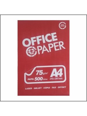 Papel A4 75g Pacote com 500 Folhas para Impressora Laser e Inkjet