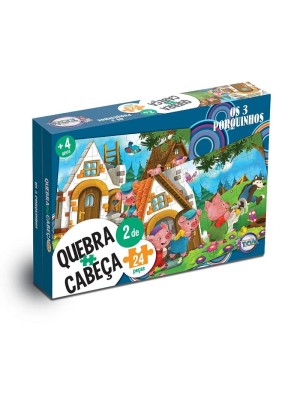 QUEBRA CABECA C/2 JOGOS OS TRES PORQUINHOS C/24 PCS CADA UN. TOIA BRINQUEDOS