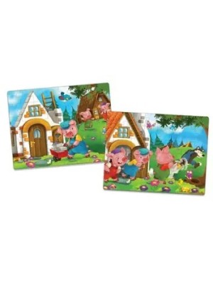 QUEBRA CABECA C/2 JOGOS OS TRES PORQUINHOS C/24 PCS CADA UN. TOIA BRINQUEDOS