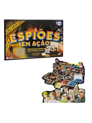 Jogo Espioes em Acao Jogo de Concentracao e Raciocinio de 2 à 8 Jogadores
