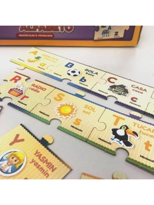 Quebra Cabeça Alfabeto Português com 28 Peças