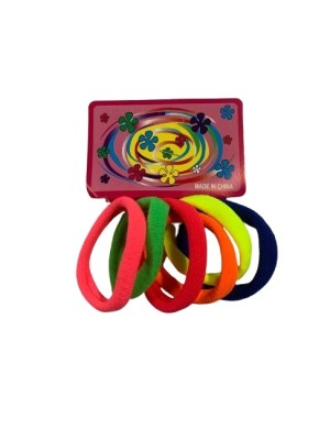 ELASTICO DE CABELO COLOR PACOTE COM 12 C/6PCS UN. GM GOLD