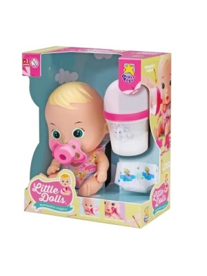 Boneca Little Dolls Mamazinho Mágico Chupeta Led Mamadeira