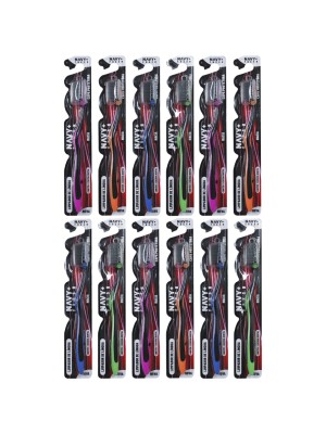 ESCOVA DENTAL PACOTE C/12PCS ADULTO MEDIA BLACK-SEGMA UN.