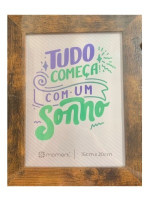 PORTA RETRATO 15X20CM MDF E PLASTICO PVC UN. C3B