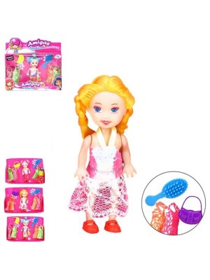 BONECA AMIGAS FASHION C/ACESSORIOS PEQUENA WELLMIX