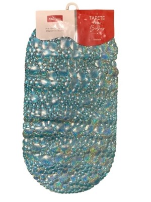TAPETE ANTIDERRAPANTE PVC OVAL BOLHAS COLORS 35X65CM UN. WELLMIX