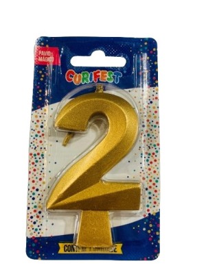 VELA CONCEPT METALLIC DOURADA N 2 - (4560) UN. CURIFEST