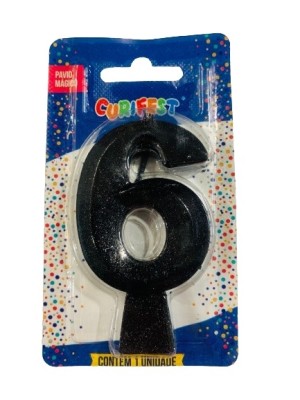 VELA CONCEPT METALLIC PRETA N 6 - (4604) UN. CURIFEST