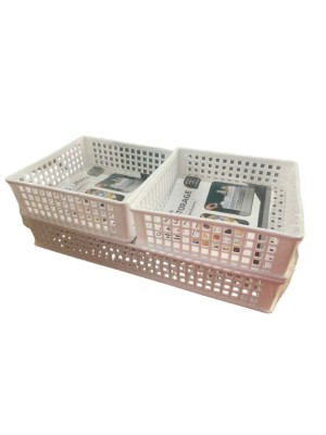 CESTO ORGANIZADOR MULTIUSO 3PCS 24X12X4,4CM UN. TOP RIO