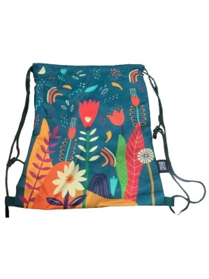 SACOLA MOCHILA FLORAL 34X44CM TOKYO DESIGN UN. MULTIART