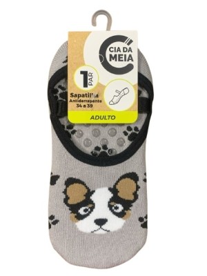 MEIA SAPATILHA 1PAR ANTID. ADULTO 34-39 UN. CIA DA MEIA