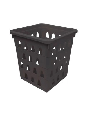 CESTO MULTIUSO 10,5X10,5X11CM QUADRADO PEQUENO PRETO UN.