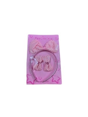 TIARA INFANTIL TOP ROSA N.2 KIT C/3 PCS UN. GM GOLD