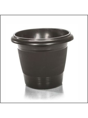 VASO REDONDO PRETO 3,8LTS DE PLAST. UN.