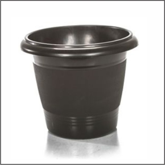 VASO REDONDO PRETO 3,8LTS DE PLAST. UN.