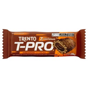 WAFER TRENTO T-PRO COM WHEY PROTEIN AMENDOIM COM CACAU 26G UN. PECCIN