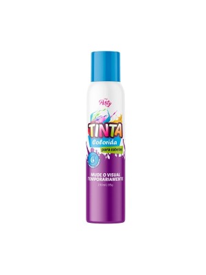 Tinta Spray Para Cabelo Azul 150ml Temporária Fácil Aplicação Cor Vibrante Para Festas Carnaval Cosplay e Eventos