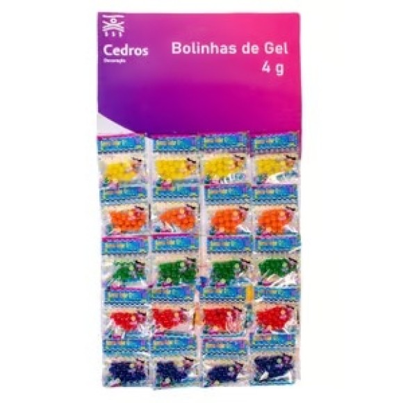 BOLINHAS DE GEL CARTELA C/20 SAQUINHOS DE 4G UN.