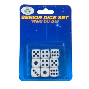 DADOS PARA JOGOS 1,6CM C/9PCS UN. MADO