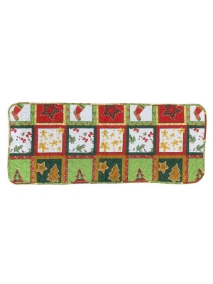 Tapete Natalino Passadeira 100x40cm em Tecido Resistente com Estampa Festiva