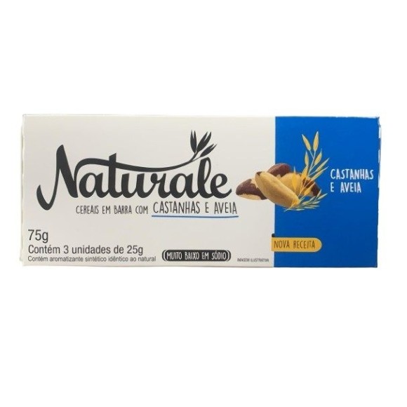CEREAIS BAR. 75G C/3 CASTANHA/AVEIA UN. NATURALE