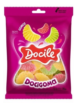 BALA DE GOMA DOCIGOMA GOMOS 70G UN. DOCILE