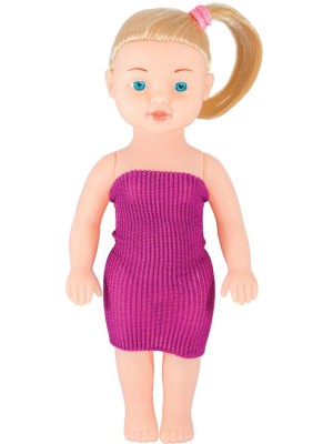 BONECA BEIJOKINHAS VESTIDO ROSA 17X8X36CM UN. MISTER BRINQUE