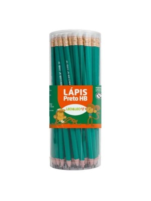 LAPIS VERDE HB C/ BORRACHA POTE C/72 UNIDADES