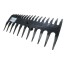 VASSOURA PLASTICA PARA JARDIM DUPLA PRETO 37X16X7CM UN.