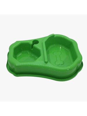 COMEDOURO DUPLO RAÇÃO 750ML ÁGUA 350ML DE PLÁSTICO