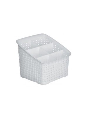 ORGANIZADOR RATTAN C/6 DIVISORIAS BRANCO 19X17,8X16CM UN.