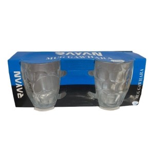 CANECA DE VIDRO GAWHARA 555ML CONJ C/2PCS UN.