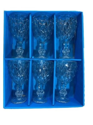 TACA DE VIDRO TIFFANY 185ML CONJ C/6PCS UN.