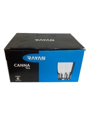 COPO DE VIDRO 190ML CANNA CONJ C/6PCS UN.
