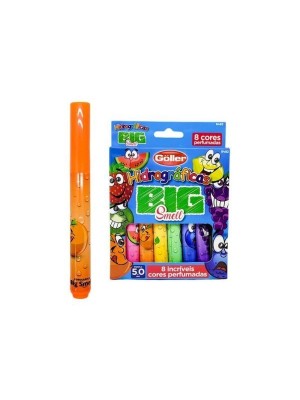 CANETAS HIDROGRAFICAS BIG SMELL C/8 CORES UN.