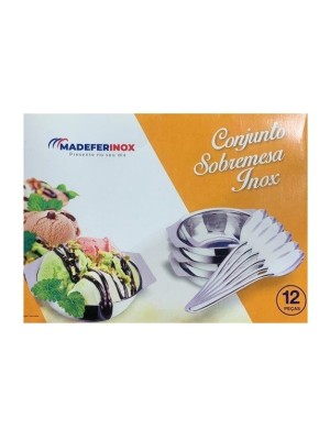 CONJ. SOBREMESA C/12 PCS INOX UN.
