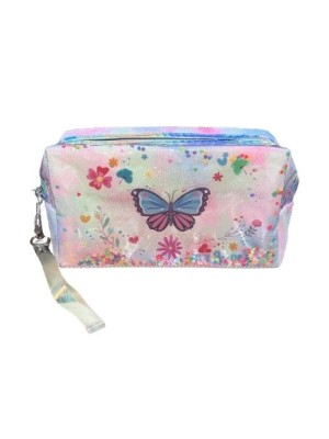 NECESSAIRE BORBOLETA POLIESTER 19CM UN.