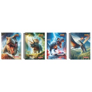 CADERNO UNIVERSITARIO 80FLS CD DINO 1X1