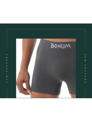 Cueca Boxer Adulto Cinza M Sem Costura com Conforto Avançado, Elasticidade Ideal e Ajuste Anatômico para Uso Diário