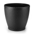 VASO RATTAN GRANDE 22L REDONDO PRETO UN