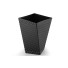 VASO TWISTER RATTAN PP 4,5L PRETO UN.