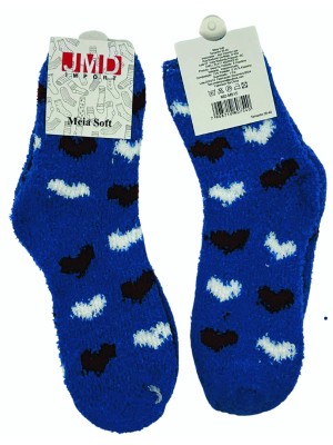 MEIA SOFT PELUCIA FEMININA DE POLIESTER 35-40 UN.