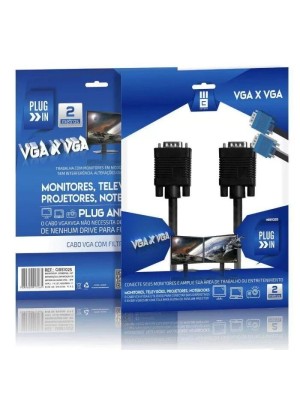 CABO VGA MACHO X VGA MACHO COM 2M UN.
