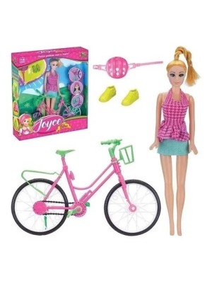 BONECA JOYCE BIKE 25X28CM UN.