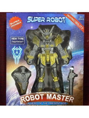 Brinquedo Infantil, Robo Titanium Com Escudo E Bazuca 20CM