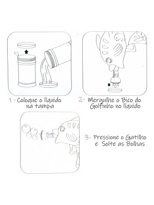 ARMINHA FAZER BOLHA BOLINHA SABAO GOLFINHO COLORIDO LANÇA BOLA PISTOLA BRINQUEDO