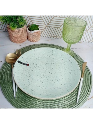  Prato Raso Cerâmica Bristol Granilite Cor Verde-claro 27cm